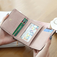 Women Pu Leather Short Wallet Hight-end Material Card Holders Coin Bag