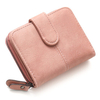 Women PU Leather Short Wallet Matte Leather Little Coin Bags