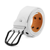 Women PU Leather White Belts Double Pin Buckle Strip Waistband