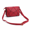 Women PU Patchwork Crossbody Bags Casual Mini Shoulder Bags