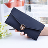 Women Pure Color Litchi Grain Long Wallet 5.5inch Phone Bag Card Holder Purse