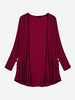 Women Pure Color Long Sleeve Pocket Modal Cotton Thin Cardigan