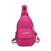 Women Pure Color Nylon Lightweight Casual Chest Bag Shoulder Bag Backpack