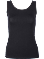 Women Pure Color O Neck Cotton Tank Top