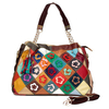 Women Random Color Flower Genuine Leather Shoulder Bag Crossbody Bag Handbag