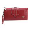 Women Retro Belt Buckle Hasp Zipper Clutch Long Wallet
