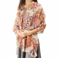 Women Retro Bohemian National Wind Style Totem Scarf Long Soft Shawl