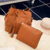Women Retro Bucket Bags 2 PCS Handbags Elegant Bag