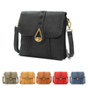 Women Retro Messenger Metal Buckle PU Leather Shoulder Bag Crossbody Bag