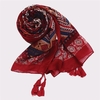 Women Retro National Wind Style Scarf Printing Stole Soft Shawl