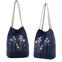 Women Retro Shoulder Bag Canvas Tote Leisure Handbag