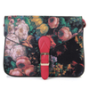 Women Retro Small Oil Flowers Painting Crossbody Bag