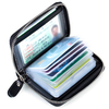 Women RFID Antimagnetic Genuine Leather Wallet 16 Card Slots Coin Bag Purse