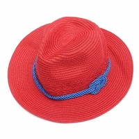 Women Rope Straw Hats Summer Beach Sun Hat Floppy Wide Brim Foldable Panama Hat