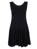 Women Ruffles Slim Casual Black Sleeveless Mini Sundress