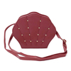 Women Scallop Shape Rivet Crossbody Bags Vintage Casual Shoulder Bags