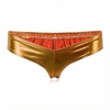 Women Sexy Artificial Leather Glossy Panties Night Games Pole Dance Briefs Underwear