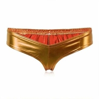 Women Sexy Artificial Leather Glossy Panties Night Games Pole Dance Briefs Underwear