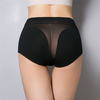 Women Sexy Breathable Mesh Cotton Panties Soft High Waist Briefs Underwear