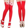 Women Sexy Christmas Red Bowknot Stockings Thigh High Cute Stockings