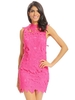 Women Sexy Crochet Lace Hollow Bodycon Backless Sleeveless Mini Dress