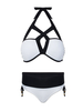 Women Sexy Cross Halter Bikini Sets Color Block Bathing Suit