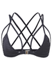 Women Sexy Cross Strap Solid Color Bras Crop Tops
