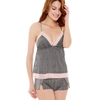 Women Sexy Deep V Cotton Nightdress Set Breathable Embroidered Backless Sleepwear