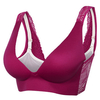 Women Sexy Deep V Seamless Bras Embroidered Lace Wireless Bras