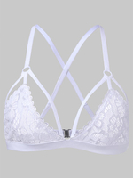 Women Sexy Floral Lace Spaghetti Strap V-neck Bra Tops