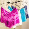 Women Sexy Full Lace Transparent Boyshorts Low Waist Hollow Out Panties Underwear