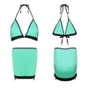 Women Sexy Halter Bikini Bra Nightdress Hollow Out Mini Skirt Sleepwear