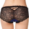 Women Sexy Hollow Lace Bow Briefs See Through Mid Waist Underwear