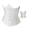 Women Sexy Jacquard Waist Training Corset Steel Boned Satin Underbust Bustiers