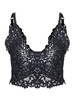 Women Sexy Lace Crochet V Neck Pure Color Straps Tank Top