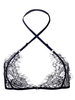 Women Sexy Lace Cross Strap Hollow Bras Crop Top