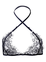 Women Sexy Lace Cross Strap Hollow Bras Crop Top
