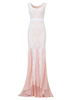 Women Sexy Lace Patchwork Backless Long Package Hip Dress