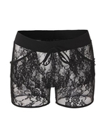 Women Sexy Lace See-through Short Legging