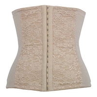 Women Sexy Lace Steel Boned Corset Floral Elastic Underbust Shapewear