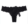 Women Sexy Lace Waistband Bow Panties Thongs Cotton V-Strings Underwear