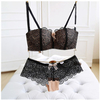 Women Sexy Lace Wireless Bra Sets Breathable Thin Bra Set
