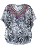 Women Sexy Leopard Print Batwing Sleeve Bikini Cover Up Chiffon Deep V Beachwear