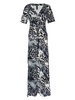 Women Sexy Leopard Printed V-Neck Long Maxi Dresses