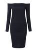 Women Sexy Long Sleeve Off Shoulder Slim Package Hip Dress