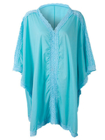 Women Sexy Loose Bikini Cover Up V Neck Cotton Beachwear