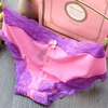 Women Sexy Mesh Lace Bow Briefs Low Waist Panties Underwear