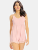 Women Sexy O-neck Loose Tassel Cross Strap Sleeveless Jumpsuit
