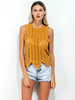 Women Sexy O-Neck Sleeveless Ripped Knitted Tank Tops