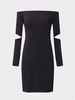Women Sexy Off-shoulder Hollow Long Sleeve Mini Dress